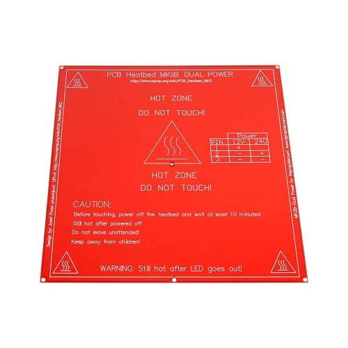 صفحه داغ (PCB Heat Bed) هیت بد پرینترهای سه بعدی RepRap مدل MK2B