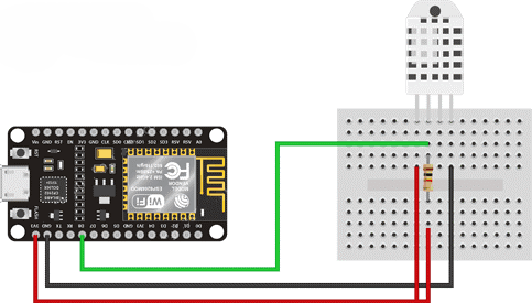 اتصال سنسور DHT22 به ESP8266