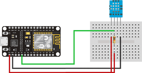 اتصال سنسور DHT11 به ESP8266