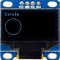 رسم دایره در نمایشگر OLED