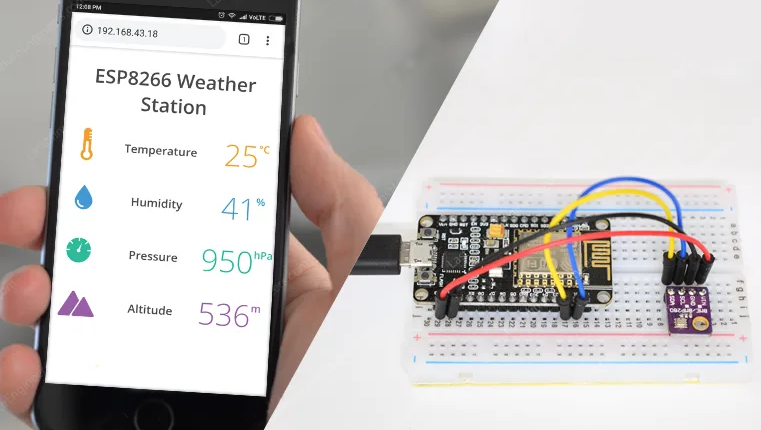 آموزش ساخت ایستگاه هواشناسی با ESP8266 و BME280 به زبان ساده