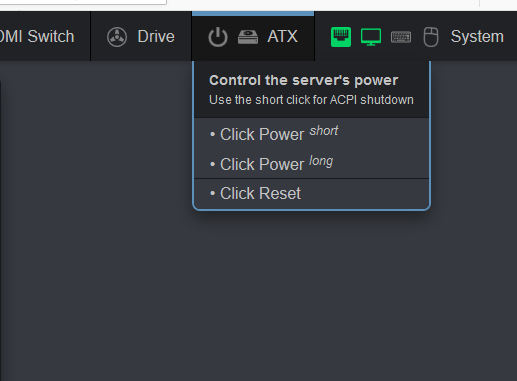 بخش فعالسازی کنترل ATX با Option