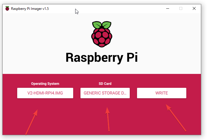 نرم افزار Raspberry Pi imager برای رایت کردن فایل image