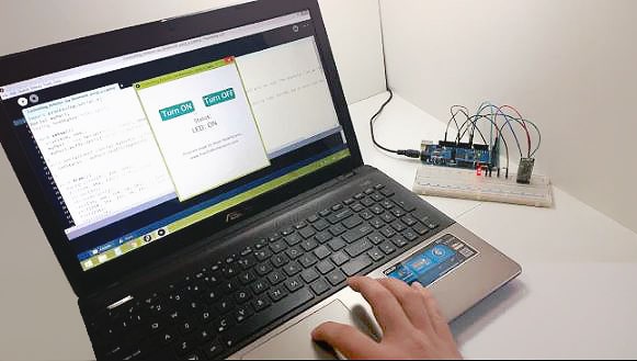 کنترل ال ای دی با لپ تاپ از طریق اتصال بی‌ سیم با آردوینو و ماژول بلوتوث