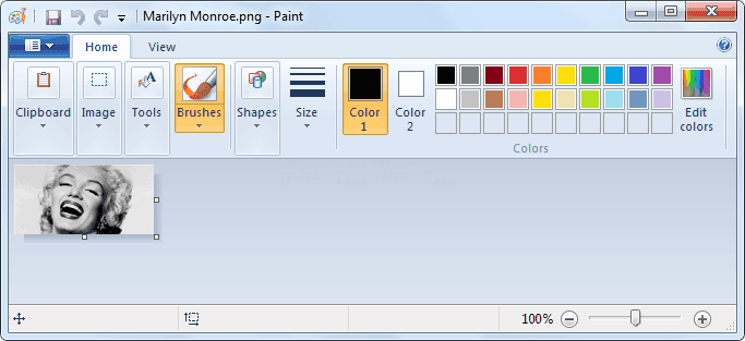 تغییر ابعاد تصویر در برنامه paint 