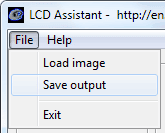 ذخیره فایل بیت مپ با گزینه save output در منوی file