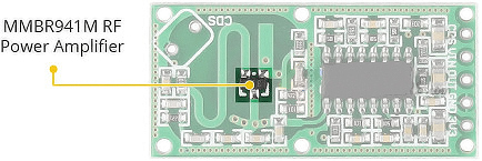 ترانزیستور تقویت‌کننده RF روی سنسور ماکرویو دزدگیر