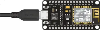 اتصال کابل دیتا USB به کامپیوتر و ماژول ESP8266 برای راه‌ اندازی ال ای دی WS2812B