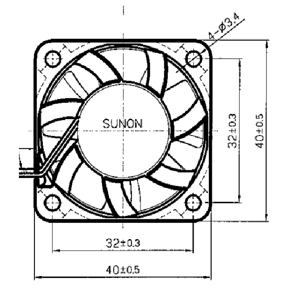 4*4 double jet fan dimensions