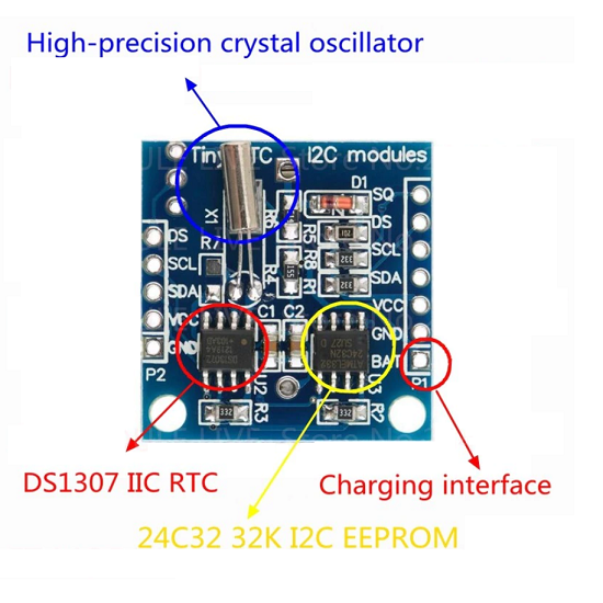 قطعات داخلی ماژول DS1307