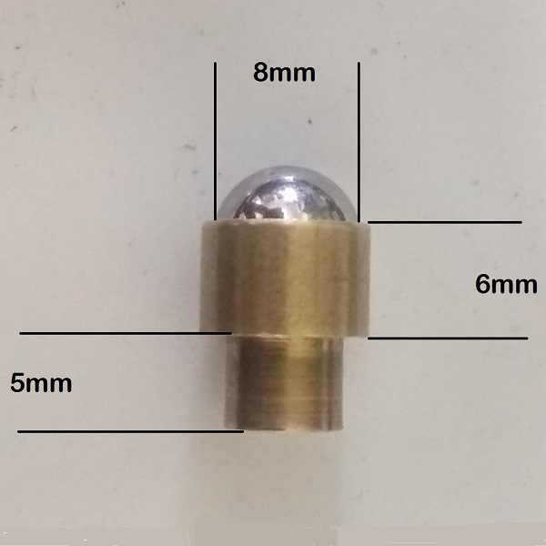 ابعاد چرخ هرزگرد 8 میلی متر