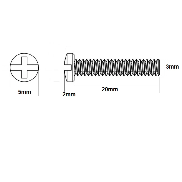 پیچ M3*20 چهار سو