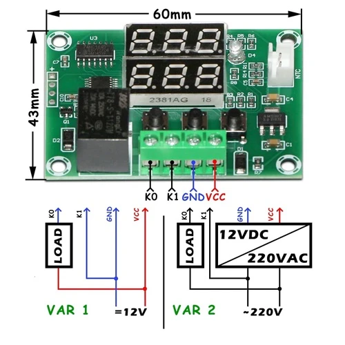 XH-W1219 Module Input-Output Connections