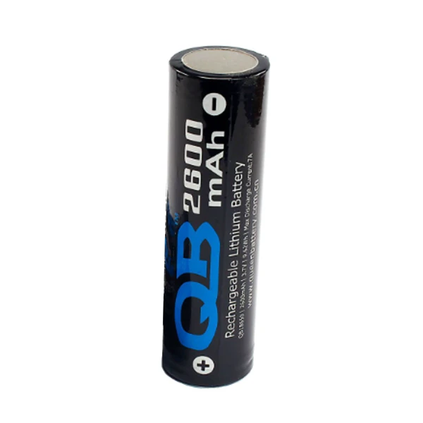 باتری لیتیوم یون 18650 تک سل 3.7 ولت 2600mAh برند QB