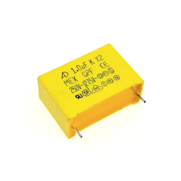 خازن 1 میکرو فاراد 275 ولت MKP پایه کوتاه