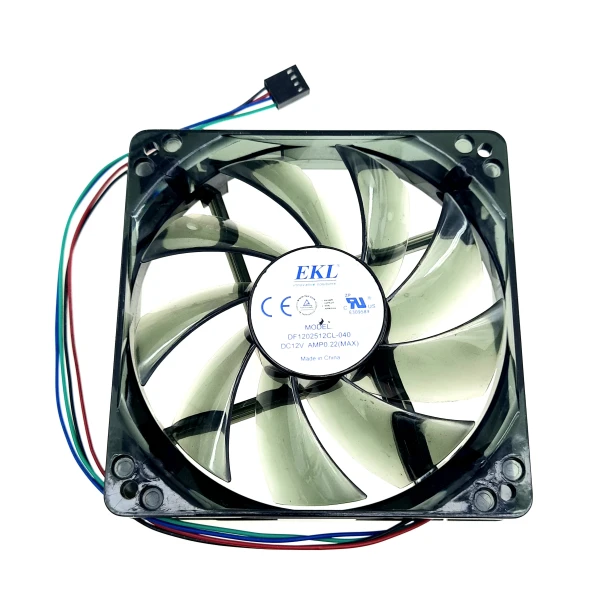 فن 12 ولت 220 میلی آمپر شیشه ای مشکی 12x12x2.5