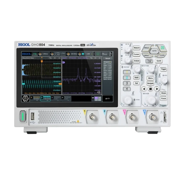 اسیلوسکوپ صفحه لمسی دیجیتال 70 مگاهرتز 4 کانال RIGOL مدل DHO804