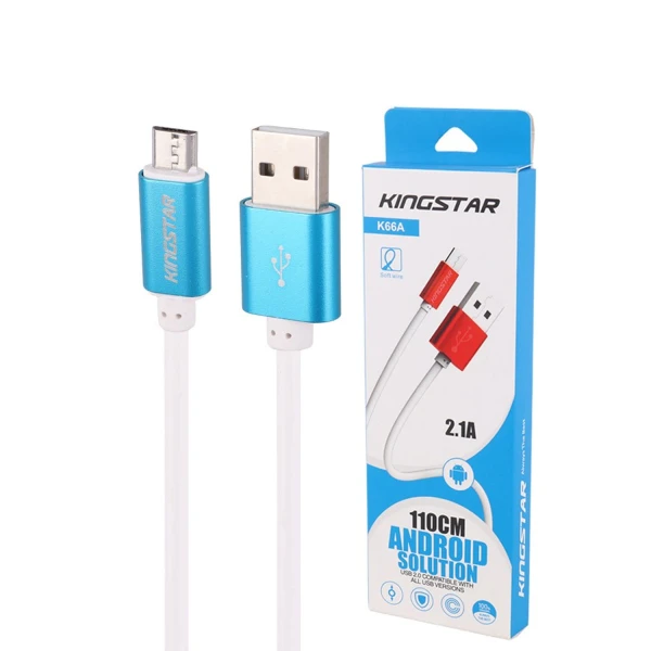 کابل شارژ نری 110 سانتی متری KINGSTAR K66A