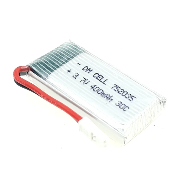 باتری لیتیوم پلیمر 3.7 ولت 400mAh مدل 752035