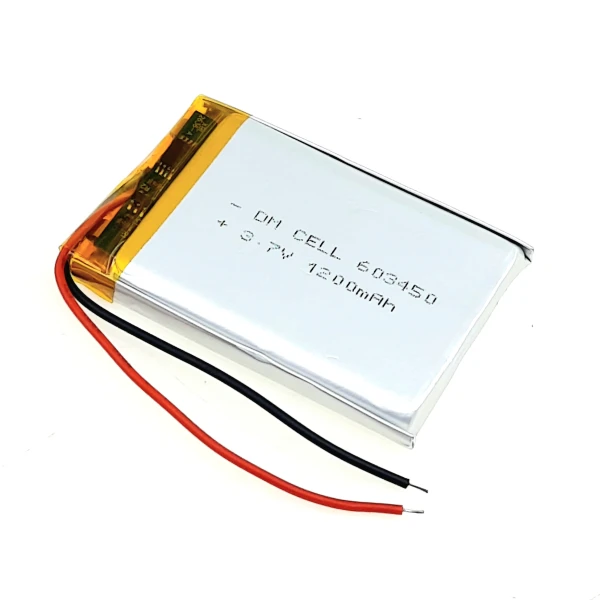 باتری لیتیوم پلیمر 3.7 ولت 1200mAh مدل 603450