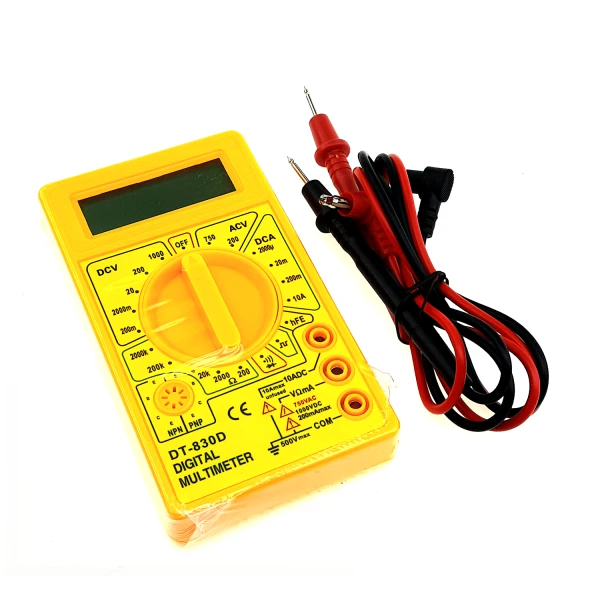 مولتی متر دیجیتال DT830D زرد