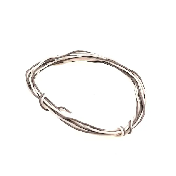 سیم دو رشته ای تلفنی رانژه 0.25*2 تمام مس (CCC) سفید قهوه‌ای