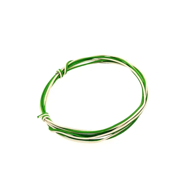 سیم دو رشته ای تلفنی رانژه 0.25*2 تمام مس (CCC) سفید سبز