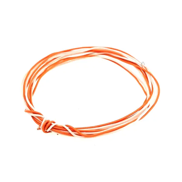 سیم دو رشته ای تلفنی رانژه 0.25*2 تمام مس (CCC) سفید نارنجی