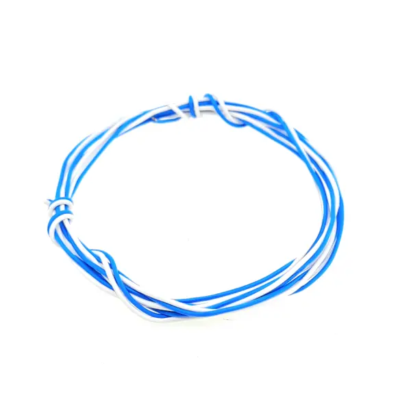 سیم رشته ای تلفنی رانژه 0.25*2 تمام مس (CCC) سفید آبی