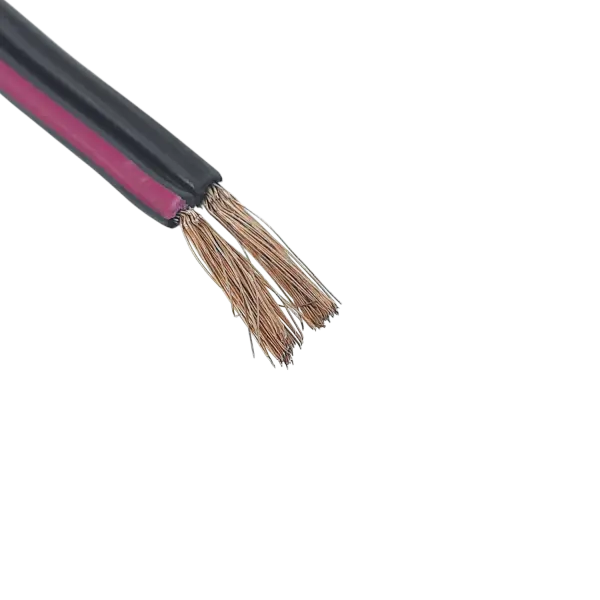 سیم رشته ای 1.5*2 دوبل باندی آلومینیوم روکش مس (CCA) قرمز مشکی