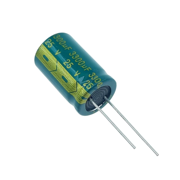 خازن الکترولیت 3300 میکرو فاراد 25 ولت سبز JWCO