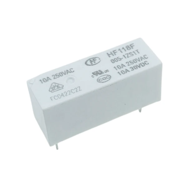 رله 5 ولت تک کنتاکت 10 آمپر 5 پین HONGFA مدل HF118F/005-1ZS1T