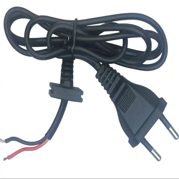 کابل برق دو شاخه پرسی یک متر مشکی