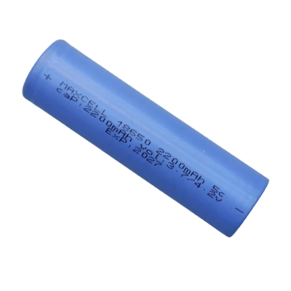 باتری لیتیوم یون 18650 تک سلول 3.7 ولت 2200mAH 5C