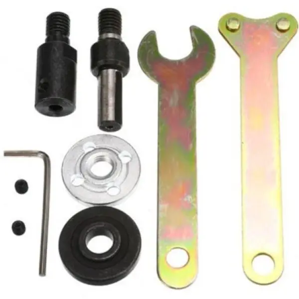 پک 7 تکه فلنج نگهدارنده فرز اره ای شفت 5 میلیمتر همراه با آچار