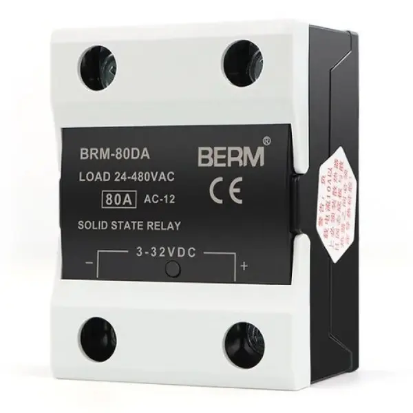 رله حالت جامد تک فاز 480 ولت 80 آمپر BERM مدل SSR BRM-80DA