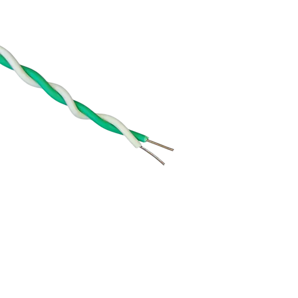 سیم دو رشته ای تلفنی رانژه 0.2*2 آلومینیوم روکش مس (CCA) سفید سبز