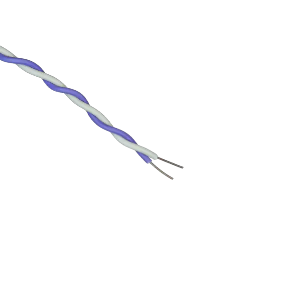 سیم دو رشته ای تلفنی رانژه 0.2*2 آلومینیوم روکش مس (CCA) سفید بنفش