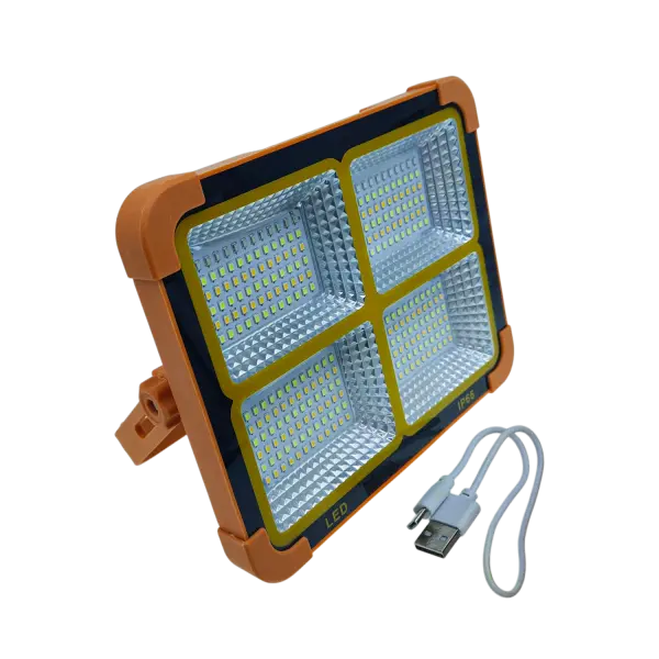 پروژکتور و پاور بانک شارژی خورشیدی 100 وات مدل ky-100w