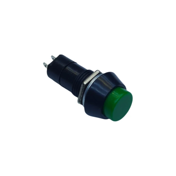 کلید شستی فشاری گرد سبز با قطر 10.5 میلی متر دائم کار