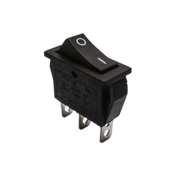 کلید راکر دو حالته 3 پین باریک مشکی