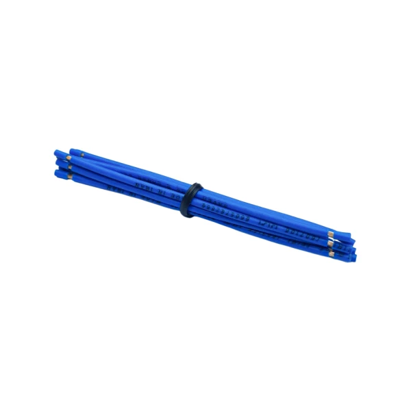 سیم 1 افشان 25 سانتی متری آبی تمام مس (CCC) بسته 10 عددی