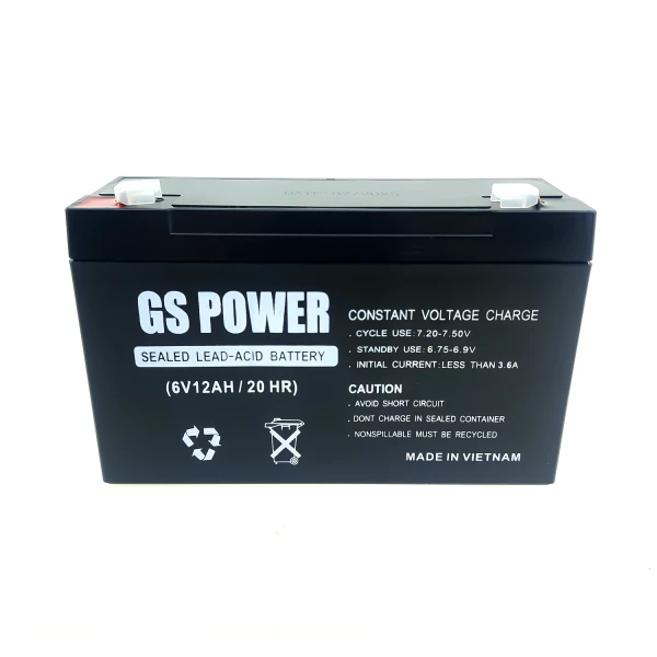 باتری خشک 6 ولت 12 آمپر ساعت GS POWER