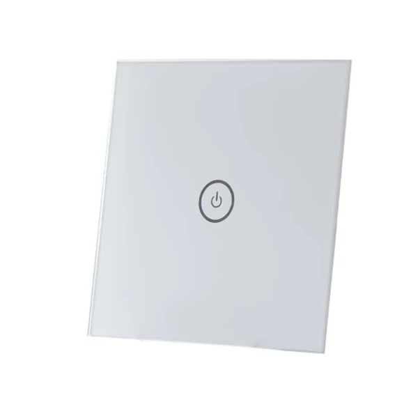 شیشه کلید هوشمند تک پل نقره ای GL2-SP1 ابعاد 0.2×8.6×8.6 سانتی متر