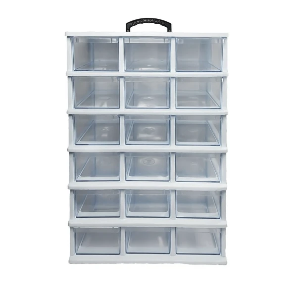 جعبه 18 خانه C6 سفید 6*3 قناد پلاست