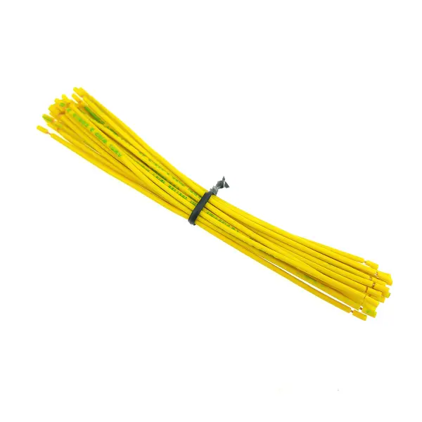 سیم 0.5 افشان 15 سانتی متری زرد تمام مس (CCC) بسته 25 عددی