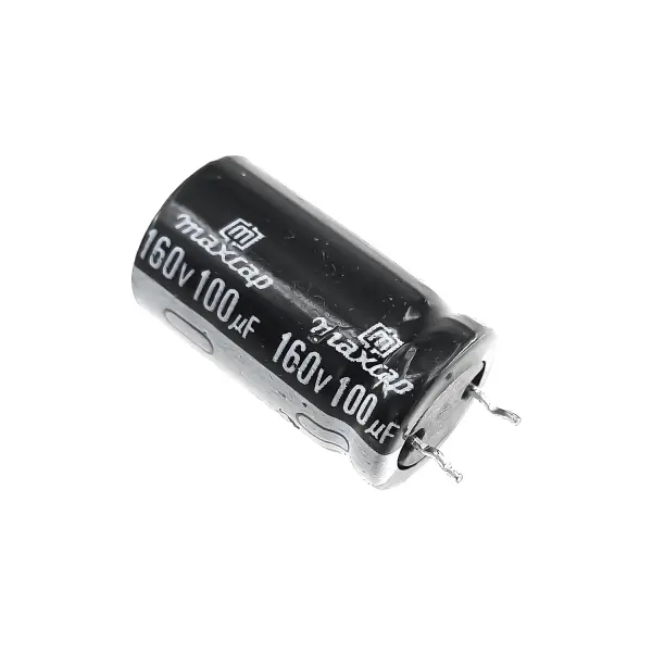 خازن الکترولیت 100 میکرو فاراد 160 ولت پایه کوتاه