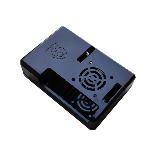 کیس مشکی برد رزبری پای Raspberry Pi 3 همراه با فن و هیت سینک