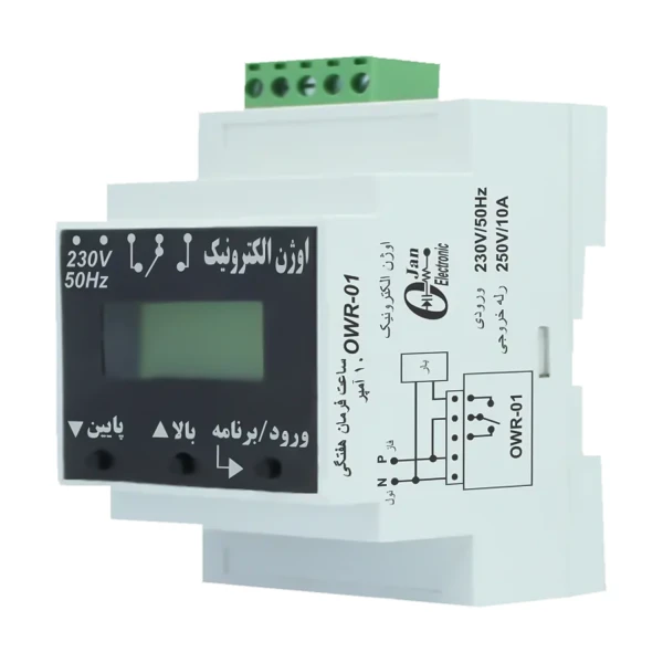 ساعت فرمان هفتگی 10 آمپر مدل OWR-01 اوژن الکترونیک