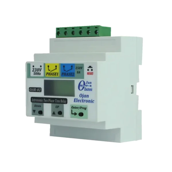 ساعت فرمان نجومی دو رله ای 10 آمپر مدل OAR-02 اوژن الکترونیک